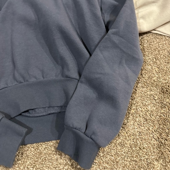 Navy and Cream cropped Sweatshirts - Picture 6 of 10